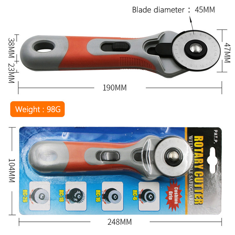 Leather Craft Cutter 45mm Rota - Rotary Cutter For Fabric 45Mm 评论和价格