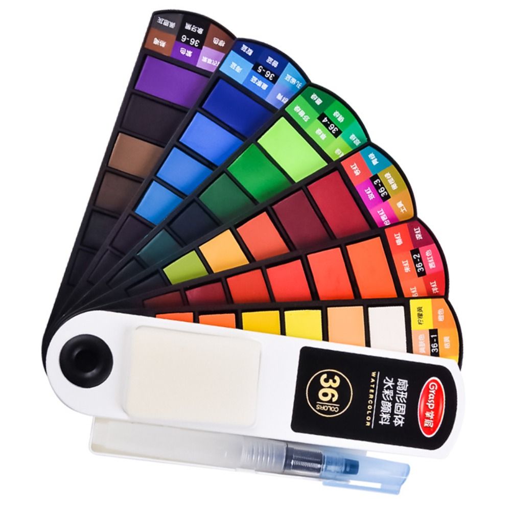 Portable Folding Watercolor Pa - Watercolor Paint Set Solid Pigment 评论和价格