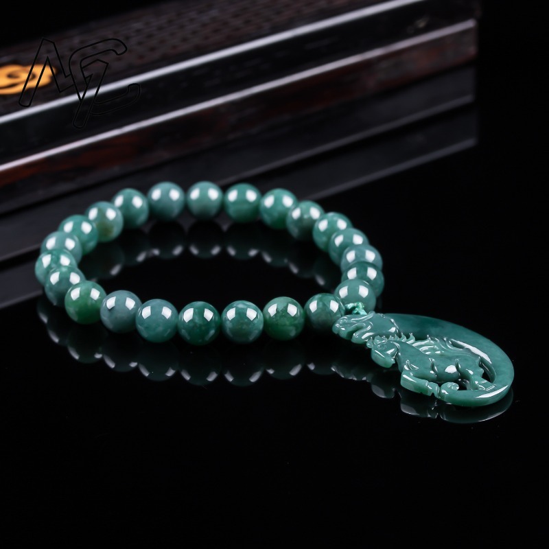 Natural Jadeite Blue Water Zod - Beading 评论和价格