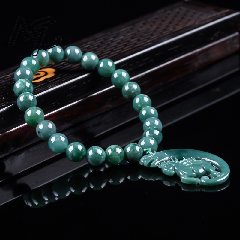Natural Jadeite Blue Water Zod - Beading 评论和价格