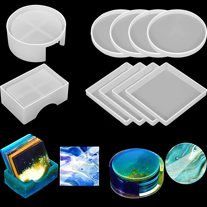 5Pcs/Set DlY Epoxy Resin Cup C - Silicone Epoxy Resin Molds Set 评论和价格
