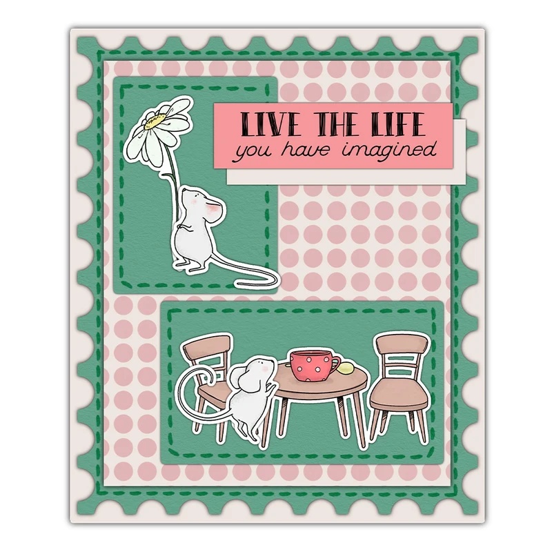 Suncraft Little Mouse & Kitche - Clear Silicone Stamps For Card Making 评论和价格