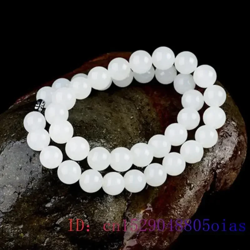 White Jade Beaded Necklace Bea - Beading 评论和价格