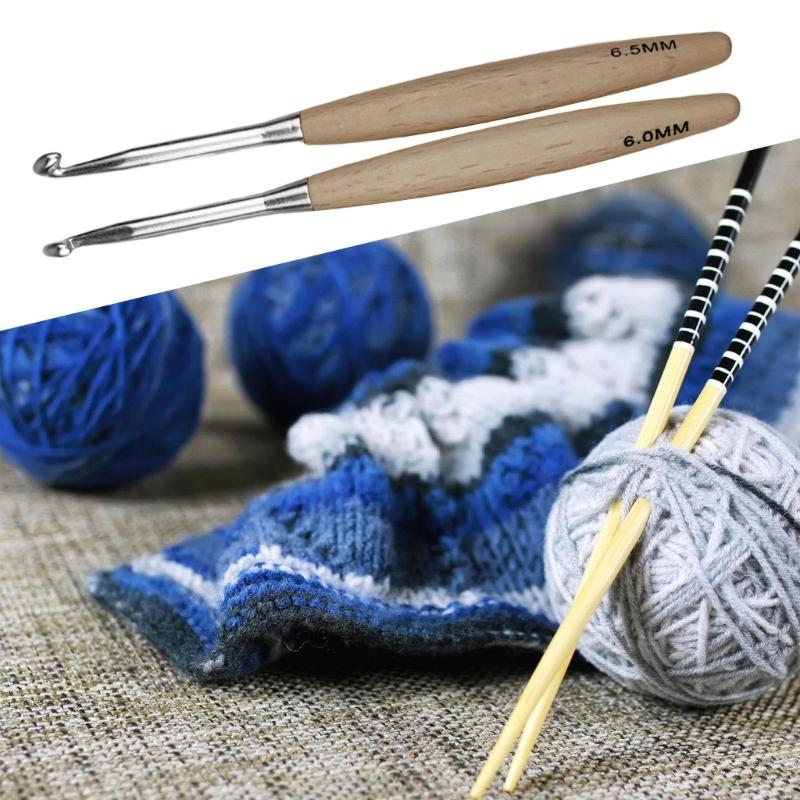 8Pcs Ergonomic Crochet Hook fo - Wooden Crochet Hooks Ergonomic Handle 评论和价格