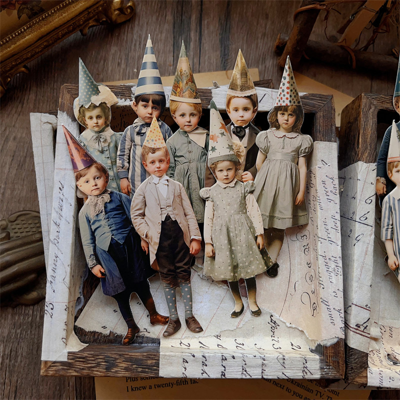 15Pcs Vintage Clown Party Chil - Vintage Junk Journal Scrapbooking Paper 评论和价格