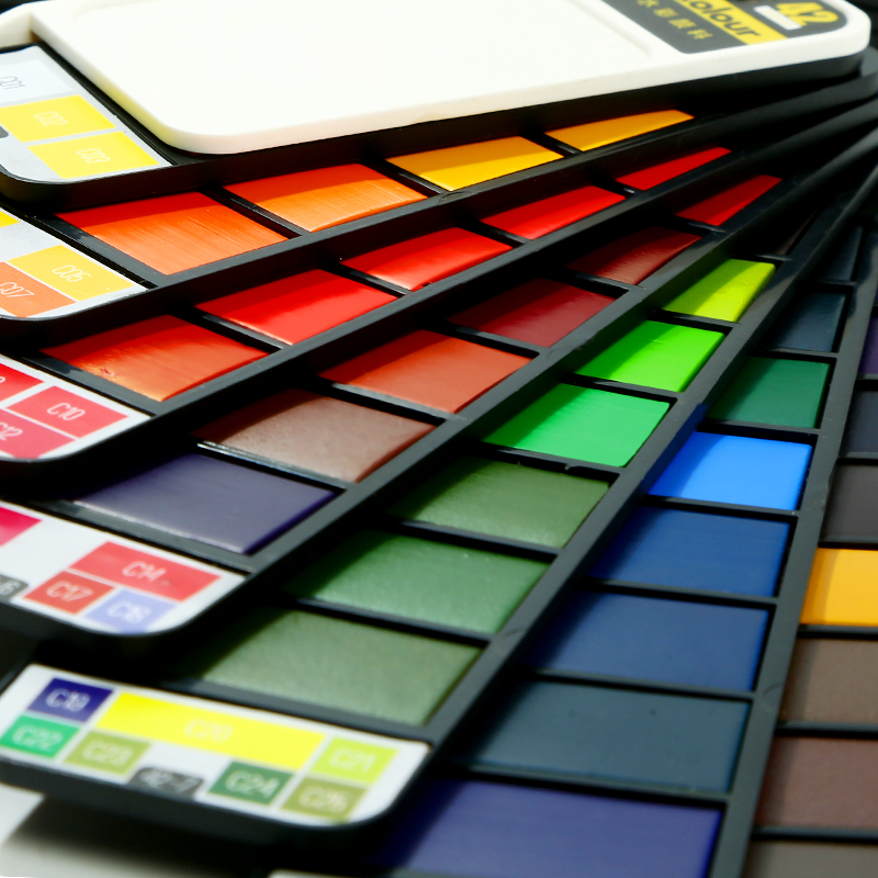 18/25/33/42 Colors Solid Water - Watercolor Paint Set Solid Pigment 评论和价格