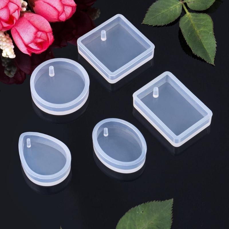 20Pcs Set DIY Keychain Pendant - Silicone Epoxy Resin Molds Set 评论和价格
