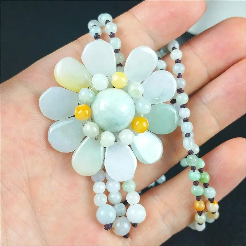 Certified Burmese Jade Sunflow - Beading 评论和价格