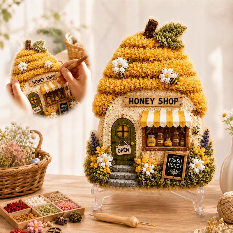 3D Mushroom House Poke Art DIY - Craft Tools 评论和价格