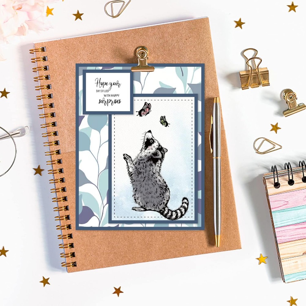 Realistic Raccoons Clear Stamp - Clear Silicone Stamps For Card Making 评论和价格