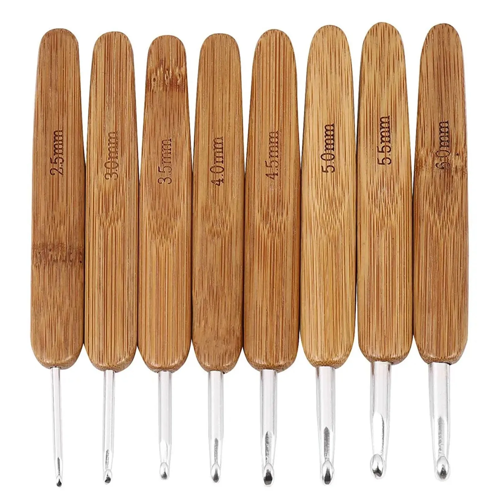Artisanal Bamboo-Wood Crochet  - Wooden Crochet Hooks Ergonomic Handle 评论和价格