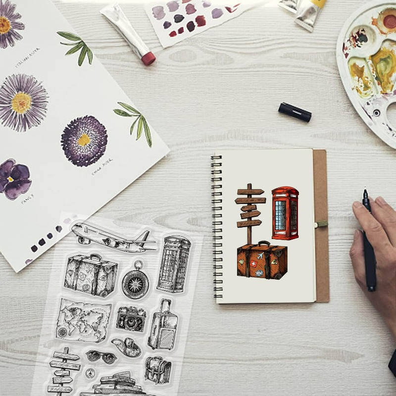 Travel Silicone Clear Stamp Ai - Clear Silicone Stamps For Card Making 评论和价格