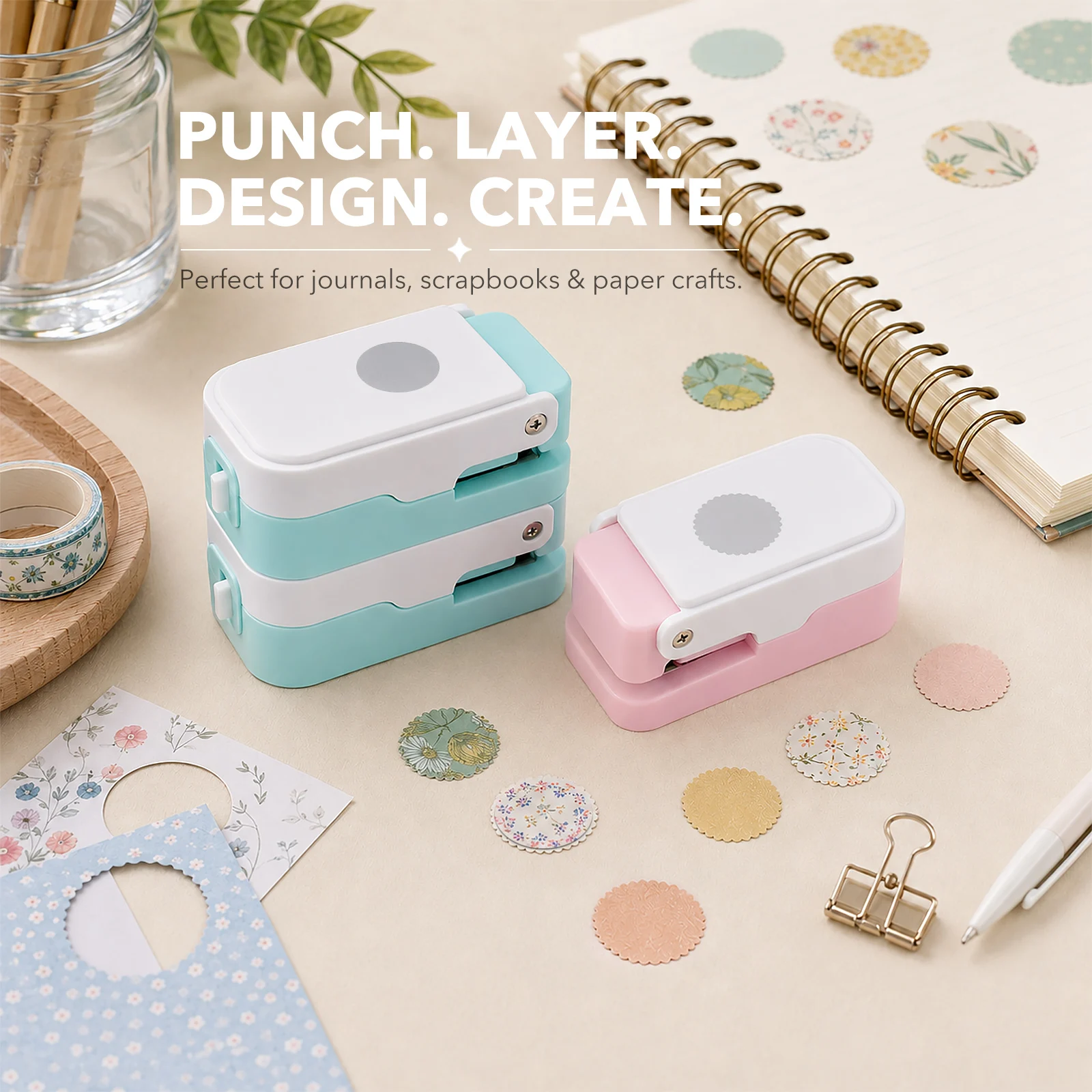 Layering Postage Stamp Circle  - Scrapbooking 评论和价格