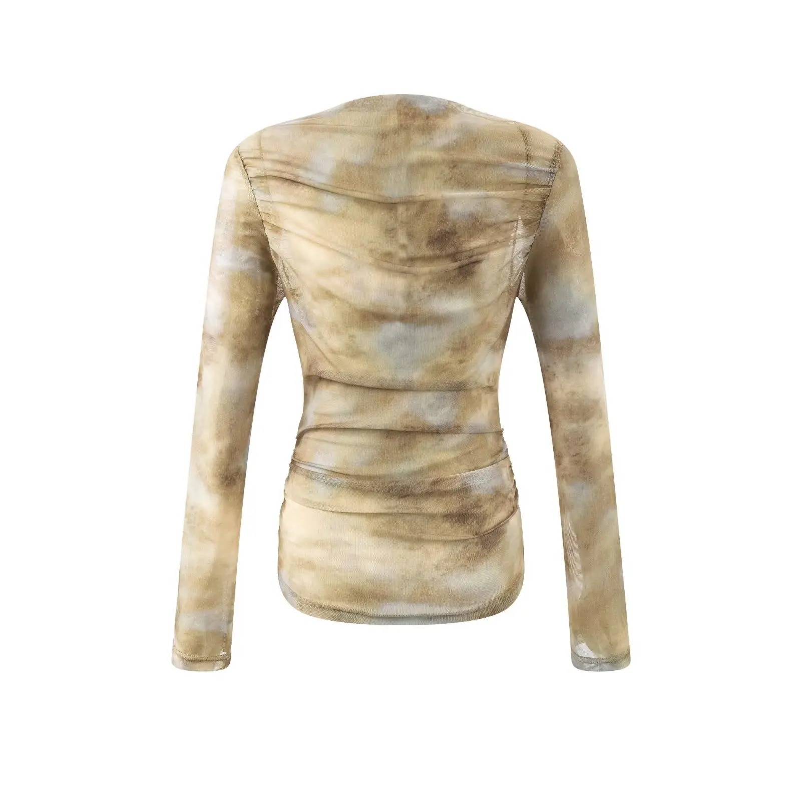 2025 Sexy Tie-Dye Print Ruched - Embroidery 评论和价格
