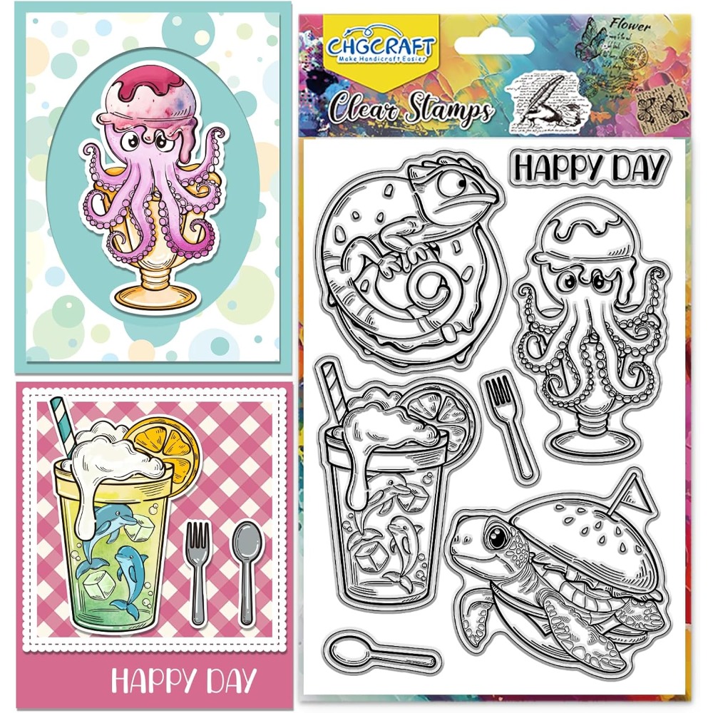 Marine Animal Clear Stamps Tur - Clear Silicone Stamps For Card Making 评论和价格