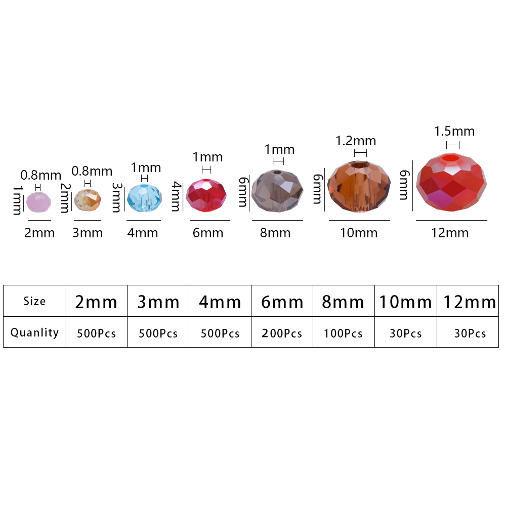 2/3/4/6/8mm AB Faceted Glass R - Glass Seed Beads 2Mm Jewelry Making 评论和价格