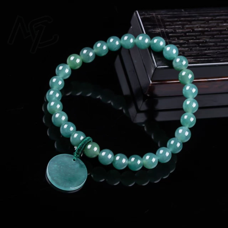 Natural Jadeite Blue Water Not - Beading 评论和价格