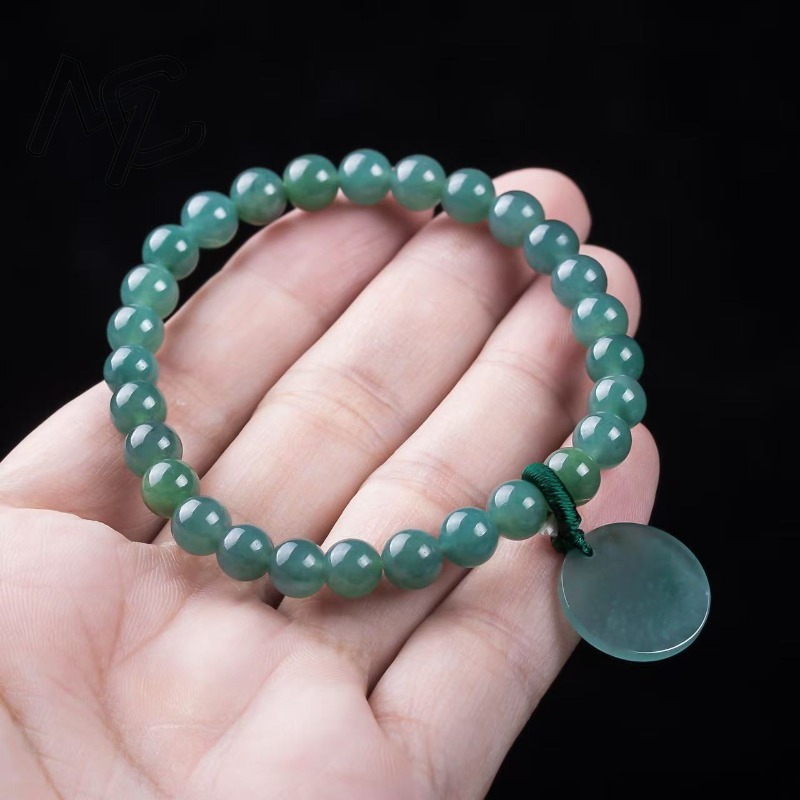 Natural Jadeite Blue Water Not - Beading 评论和价格