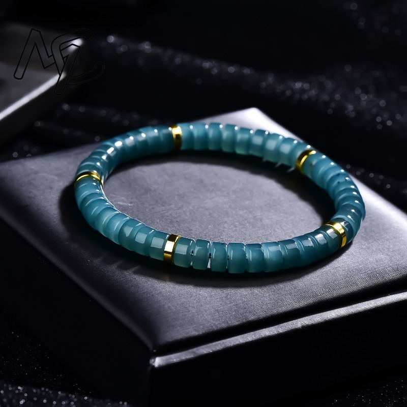 Natural Jadeite Blue Water Aba - Beading 评论和价格