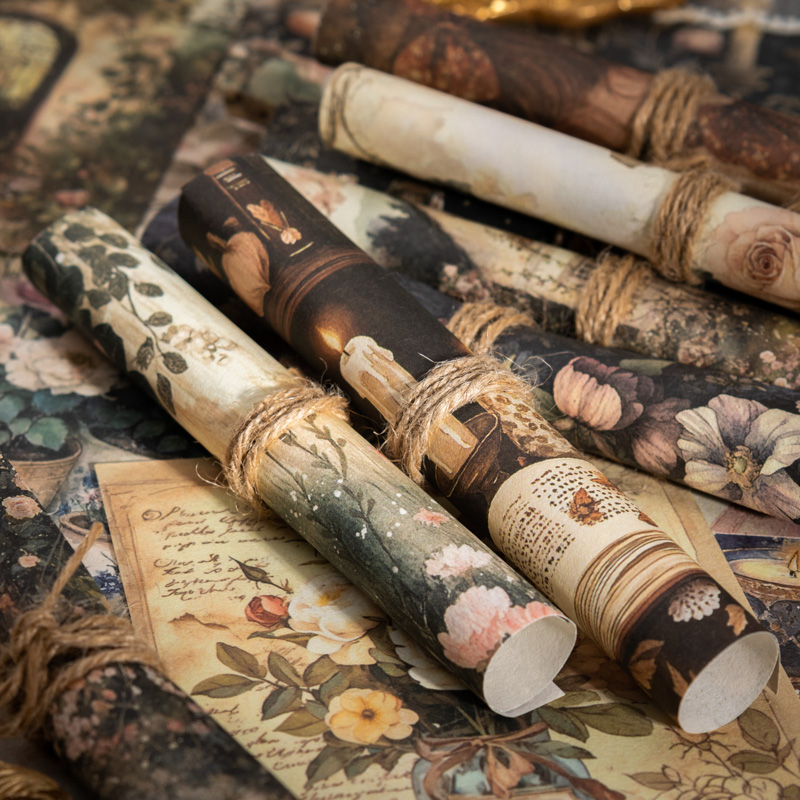 JIANQI 100Pcs Retro Handmade P - Vintage Junk Journal Scrapbooking Paper 评论和价格