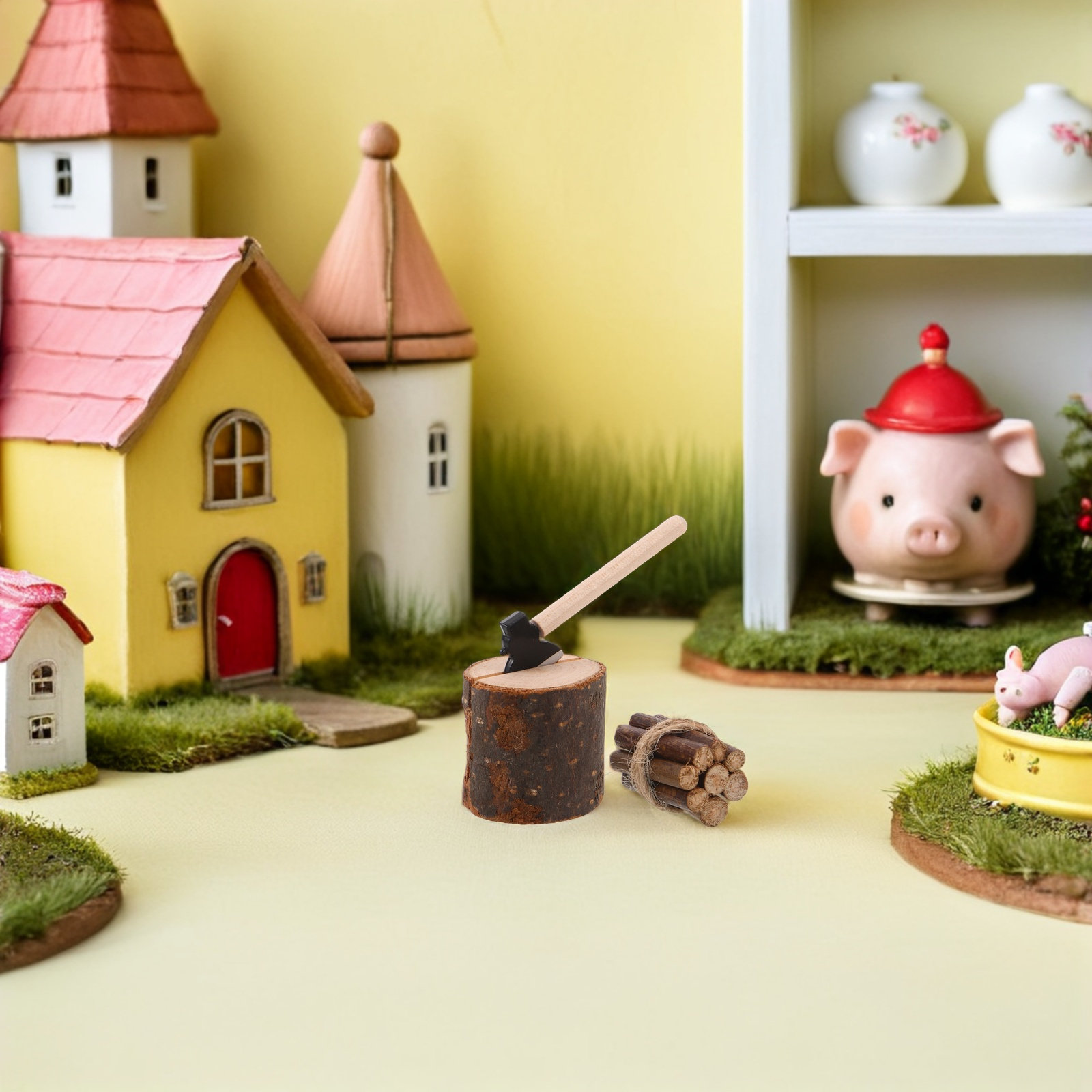 Miniature Firewood Set with Ch - Craft Tools 评论和价格