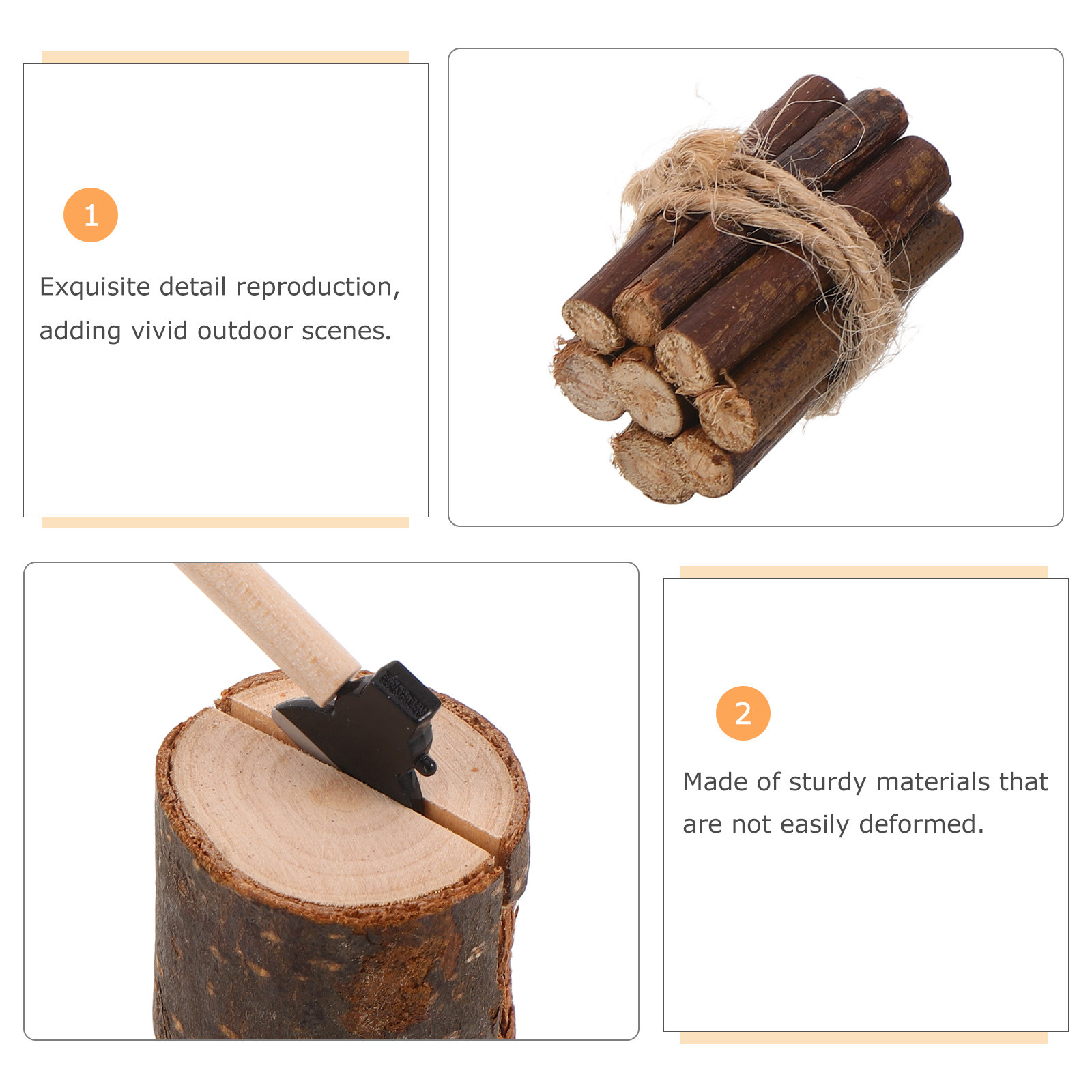 Miniature Firewood Set with Ch - Craft Tools 评论和价格