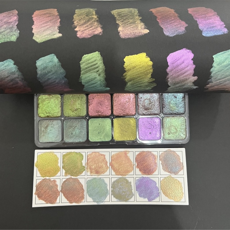 Chameleon Solid Watercolor Pai - Watercolor Paint Set Solid Pigment 评论和价格