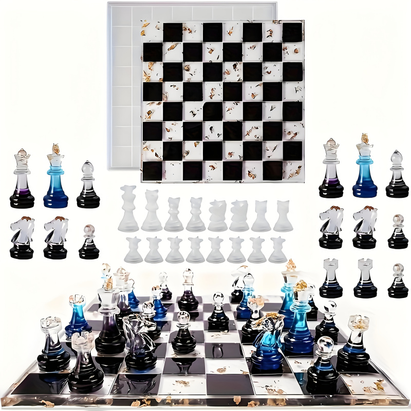 11Chessboard16Resin Silicone M - Silicone Epoxy Resin Molds Set 评论和价格