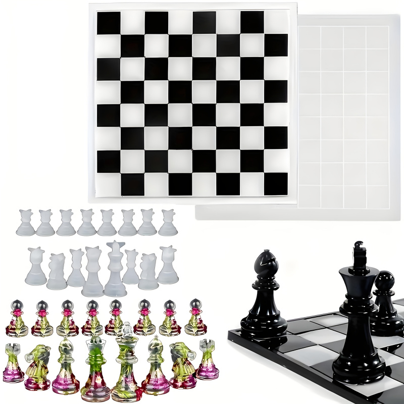 11Chessboard16Resin Silicone M - Silicone Epoxy Resin Molds Set 评论和价格