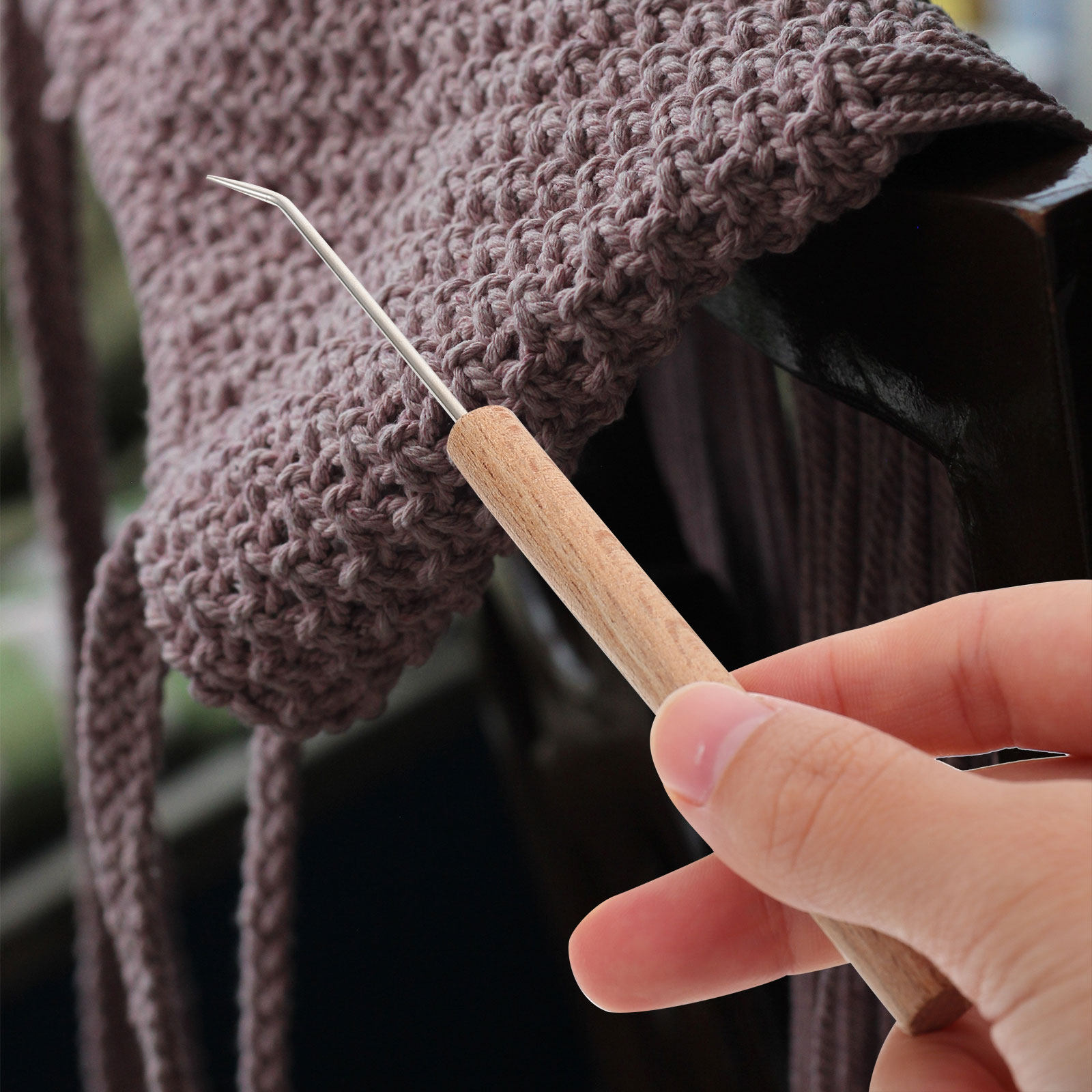 1Pcs Exquisite Wood Handle Cro - Wooden Crochet Hooks Ergonomic Handle 评论和价格