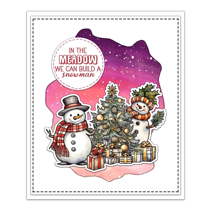Winter Snowman Christmas Cutti - Clear Silicone Stamps For Card Making 评论和价格