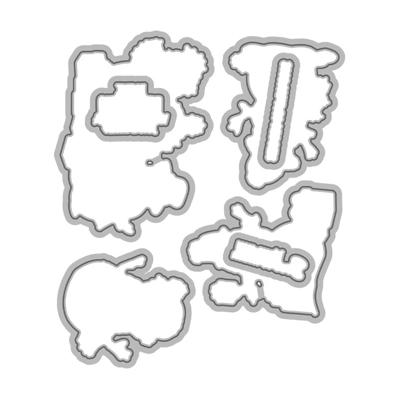 Winter Snowman Christmas Cutti - Clear Silicone Stamps For Card Making 评论和价格