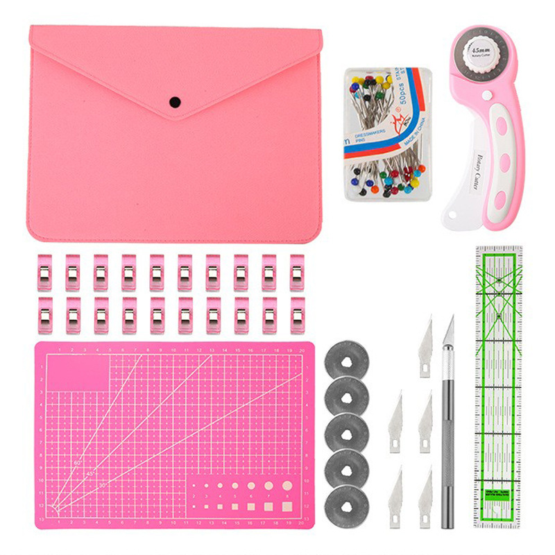 Rotary Cutter Set Pink - Quilt - Rotary Cutter For Fabric 45Mm 评论和价格
