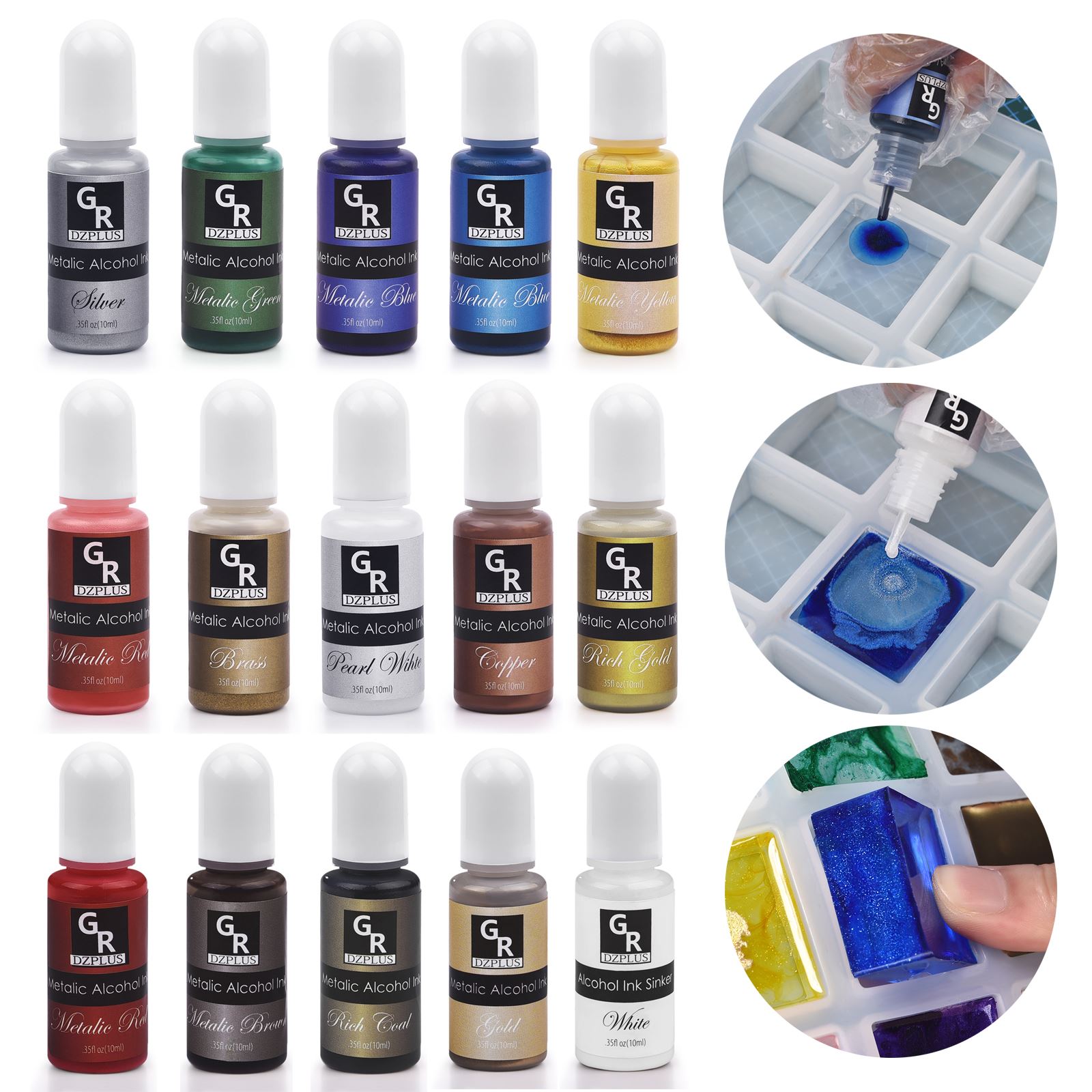 1 Set Resin Pigment Kit Art In - Silicone Epoxy Resin Molds Set 评论和价格