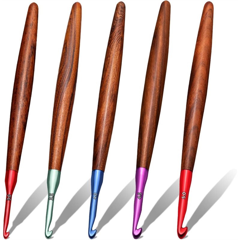 【LAST CHANCE】Ergonomic Crochet - Wooden Crochet Hooks Ergonomic Handle 评论和价格