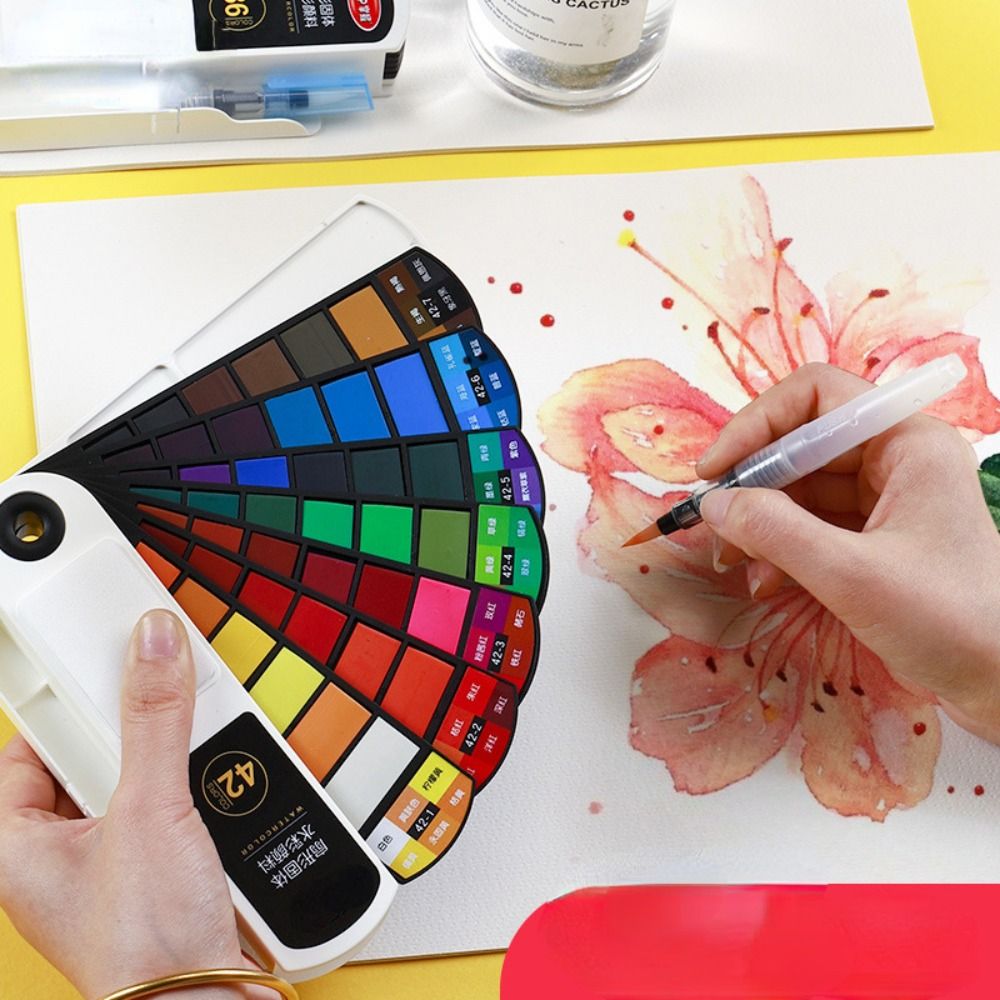 Folding Watercolor Paint Set w - Watercolor Paint Set Solid Pigment 评论和价格
